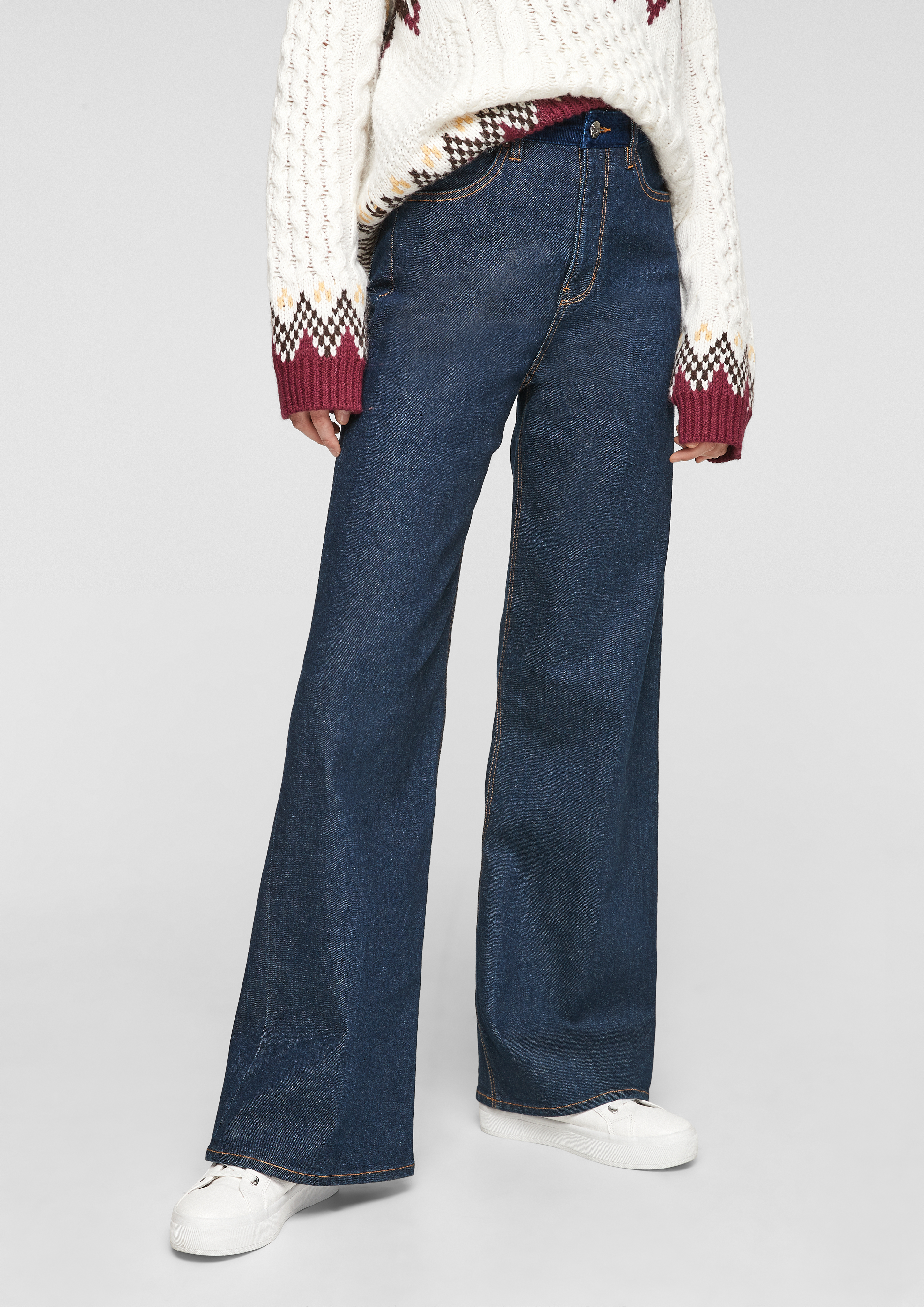 Dames Regular: jeans met band - donkerblauw | www.soliver.nl