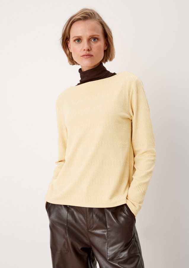 Damen Shirts & Tops | Langarmshirt mit Jacquardstruktur - VG37195