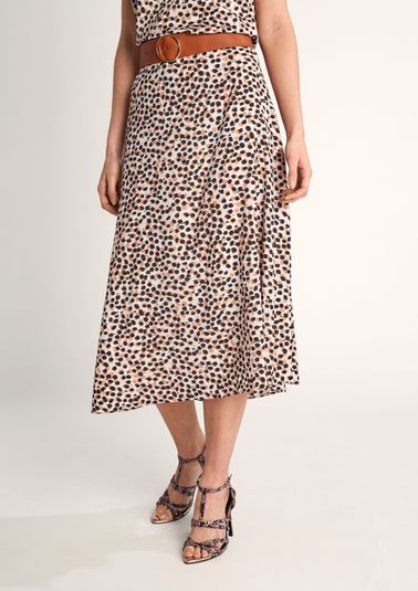 Lightweight skirt with all-over print from comma