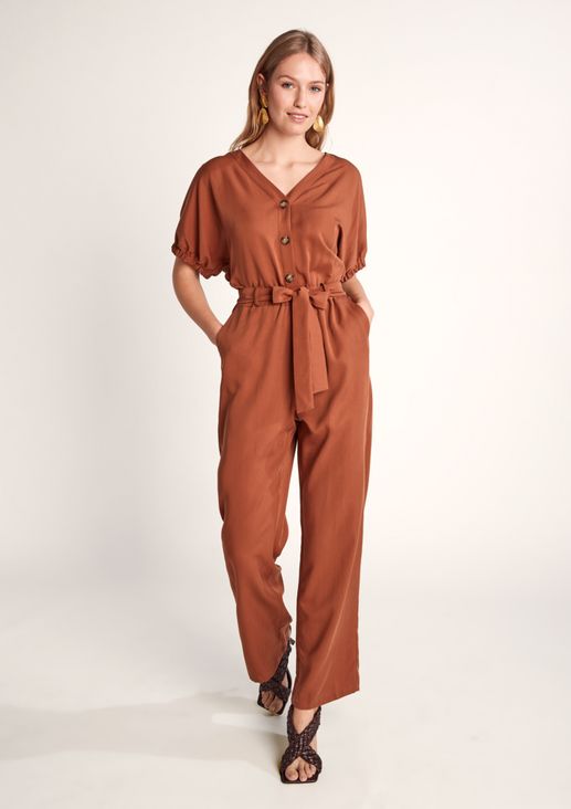 Lightweight twill jumpsuit from comma