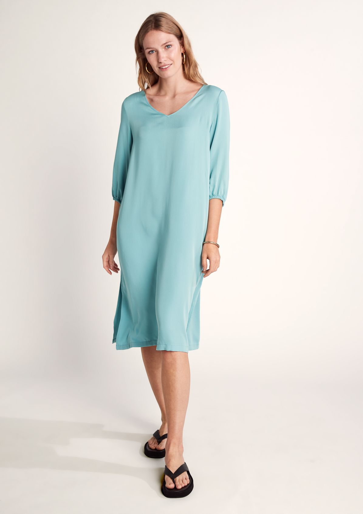 Viscose dress with 3/4-length sleeves from comma