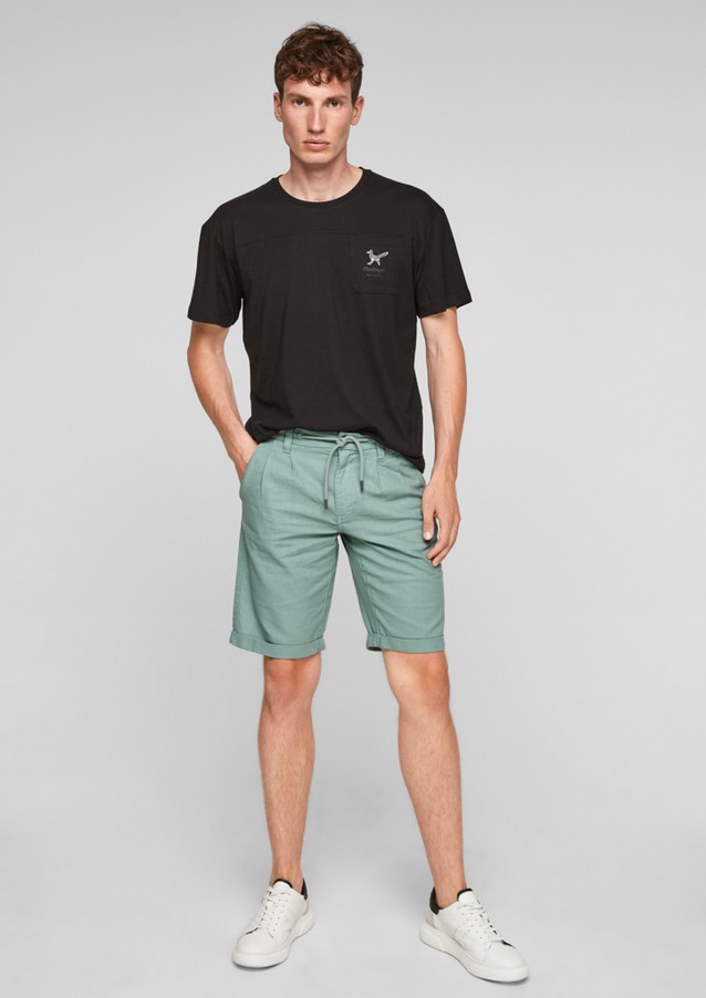 Men Bermuda Shorts | Regular: linen blend Bermudas - GJ93850