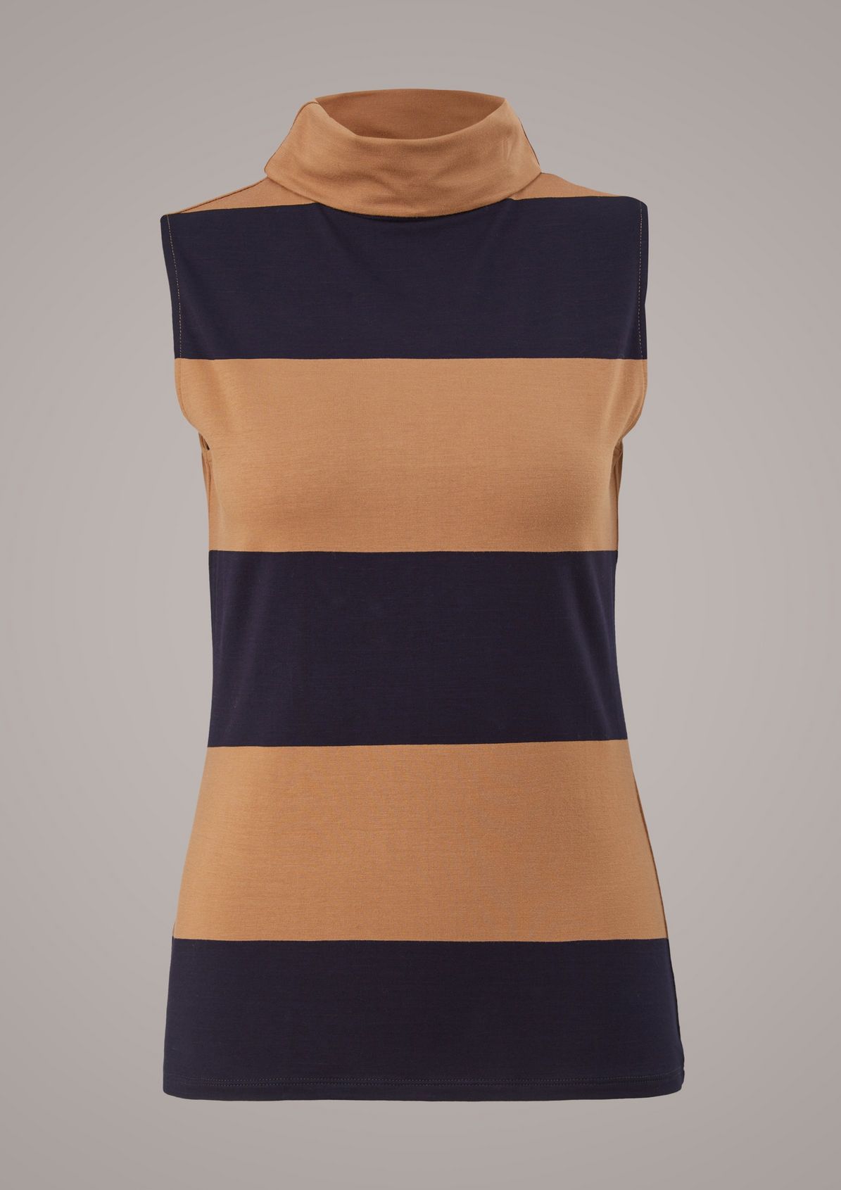 Jersey top with block stripes from comma