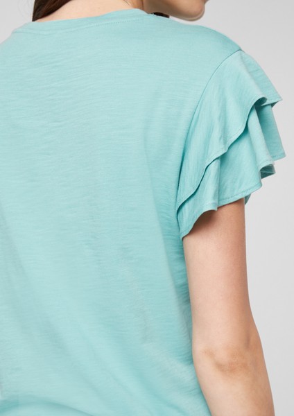 Damen Shirts & Tops | Shirt mit Rüschenärmeln - AW98556