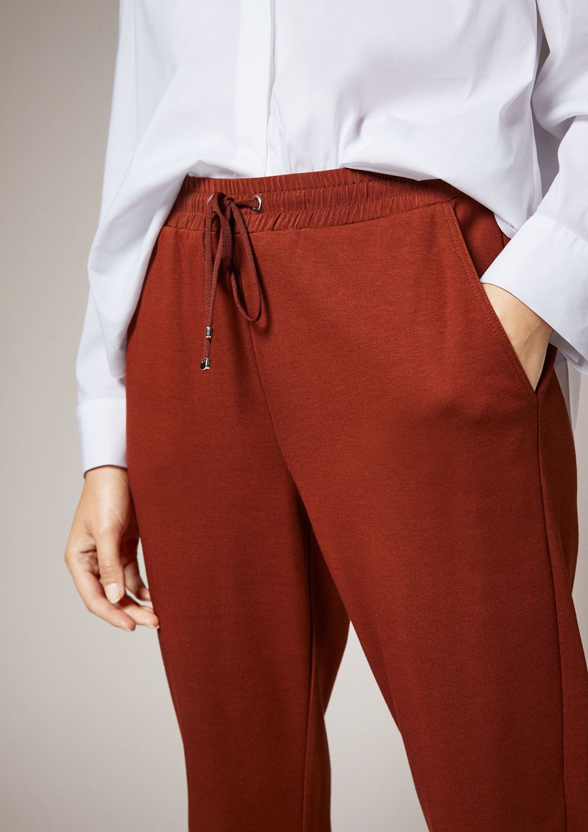 Tracksuit bottoms in a mix of materials from comma