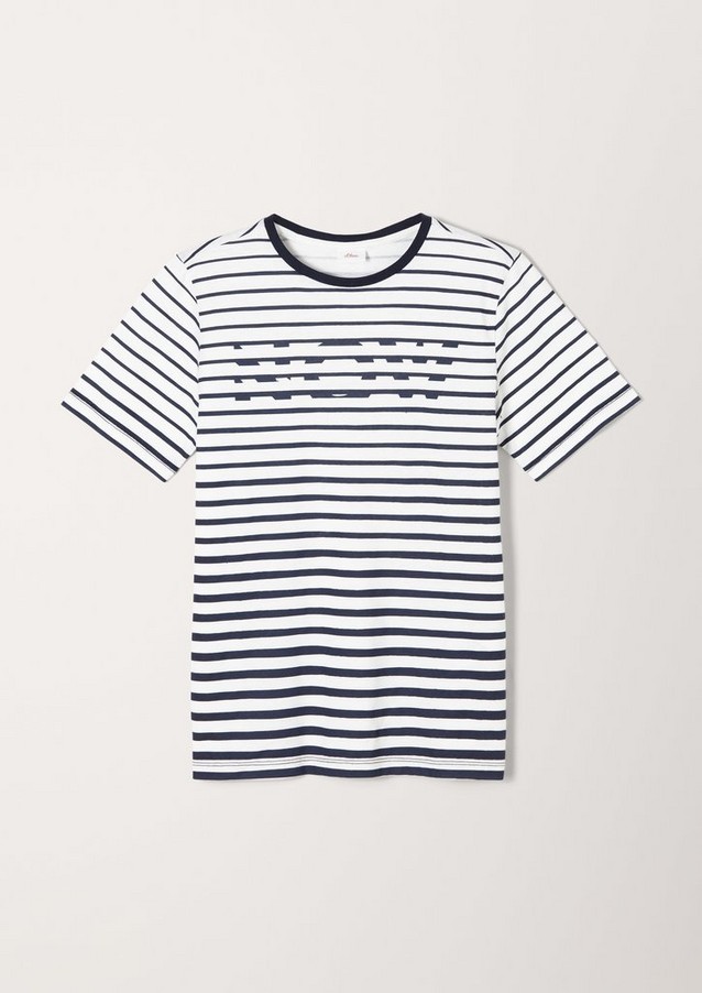 Junior Boys (sizes 134-176) | T-shirt with a stripe pattern - XB28279