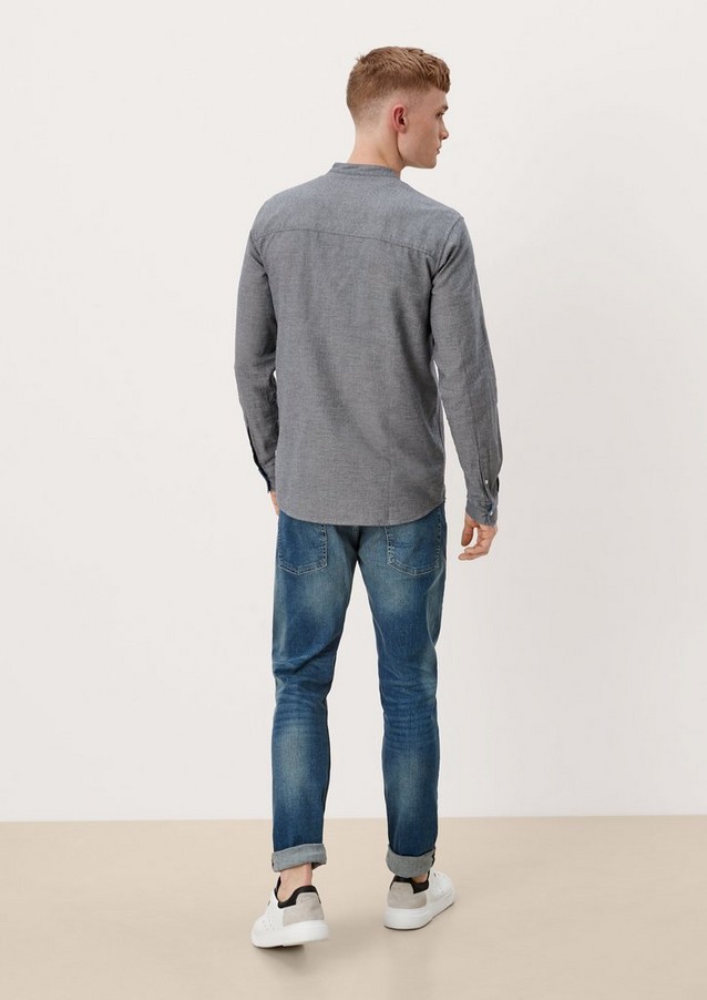 Hommes Chemises | Slim : chemise à col droit - RT56888