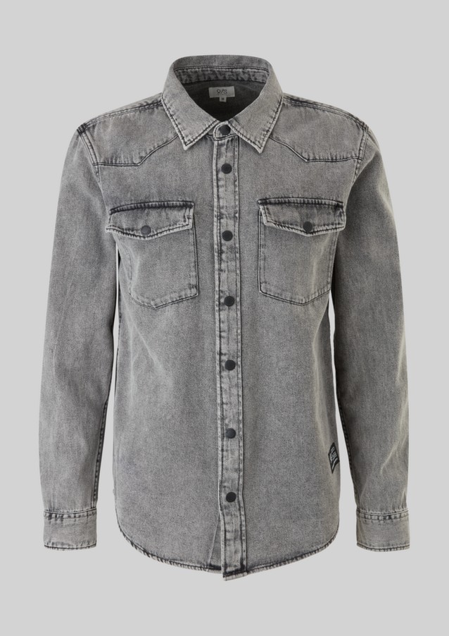 Hommes Chemises | Regular : chemise à patte de boutonnage pressionnée - UR95271
