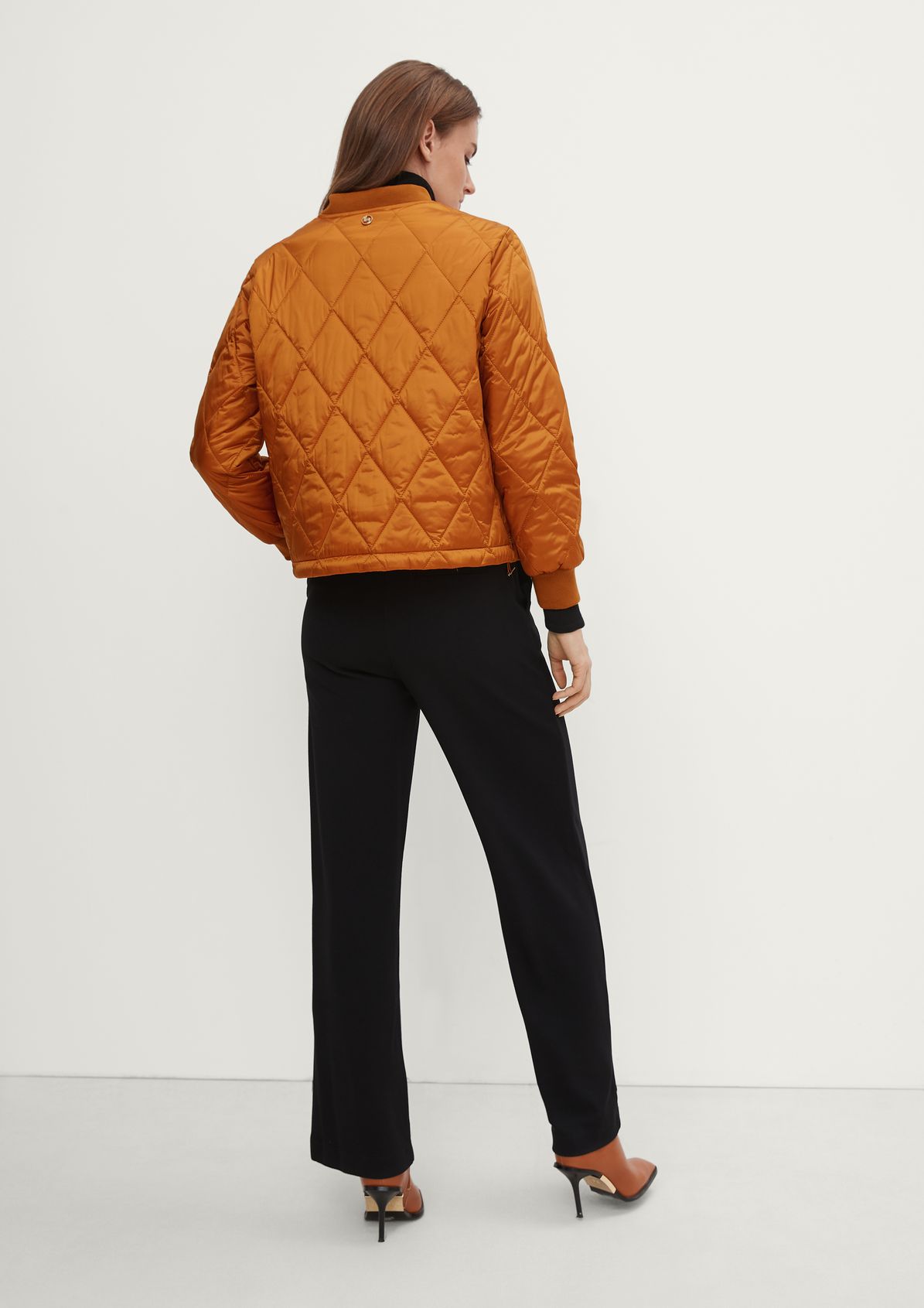 Quilted jacket with stand-up collar from comma