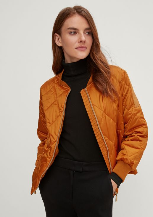 Quilted jacket with stand-up collar from comma