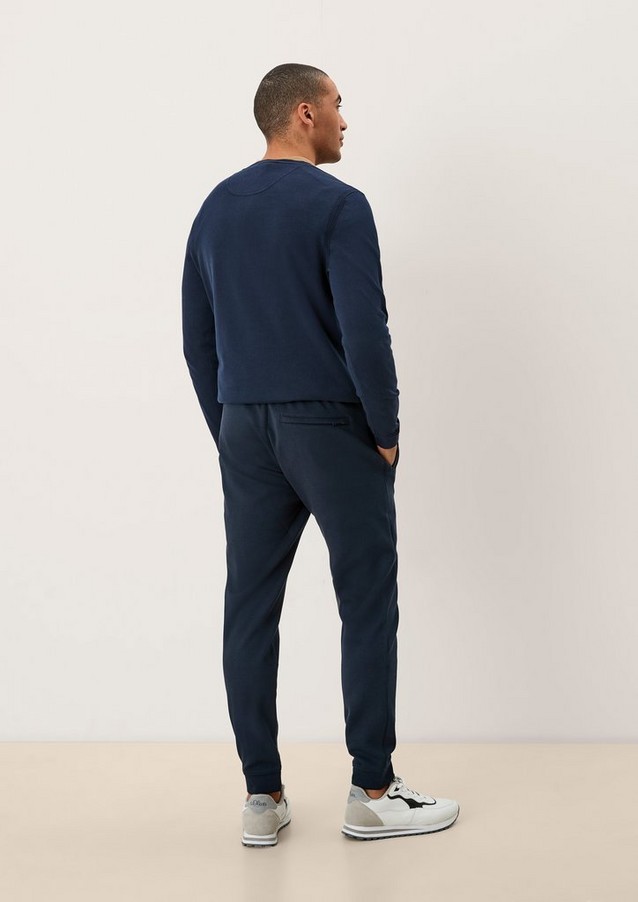 Men Trousers | Tracksuit bottoms with decorative stitching - GJ06804