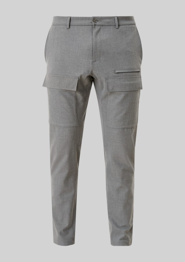 Men Trousers | Slim: chinos with flap pockets - TY95225