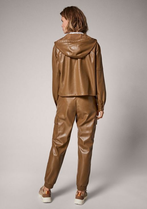 Faux leather bomber jacket from comma