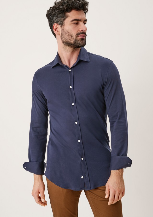 Herren Hemden | Langarmhemd aus Interlockjersey - YU00370