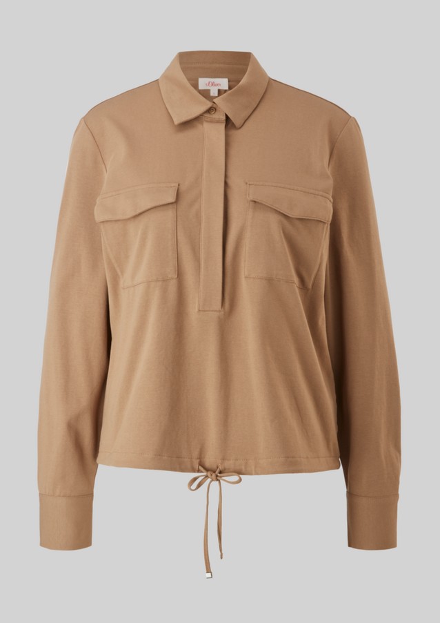 Damen Shirts & Tops | Langarmshirt mit Brusttaschen - FA25020