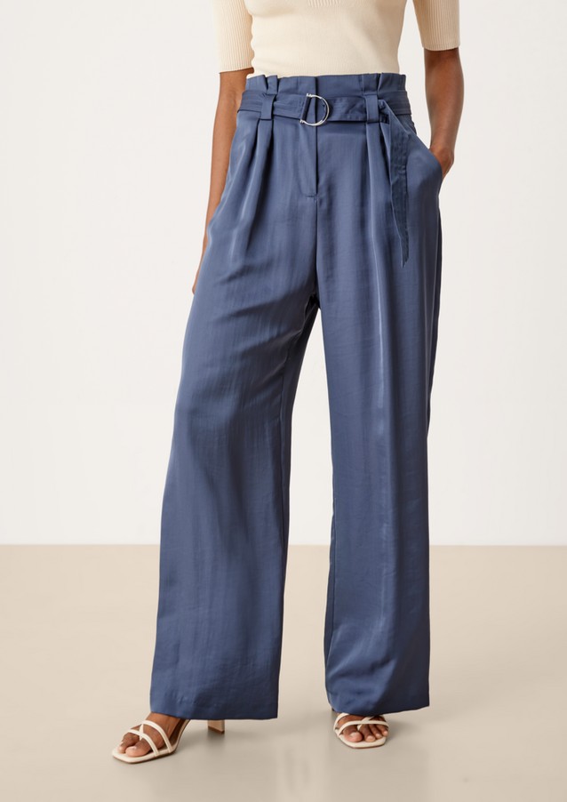 Women Trousers | Loose: Trousers with a paperbag waistband - VA27828