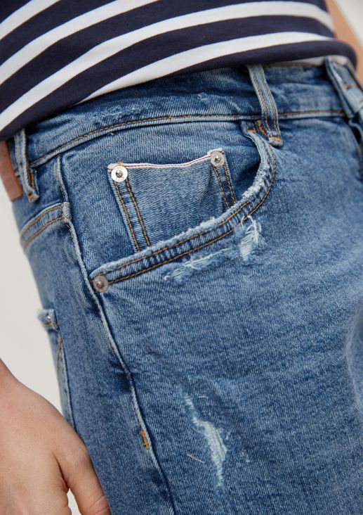 Regular: Jeans with distressed details from comma