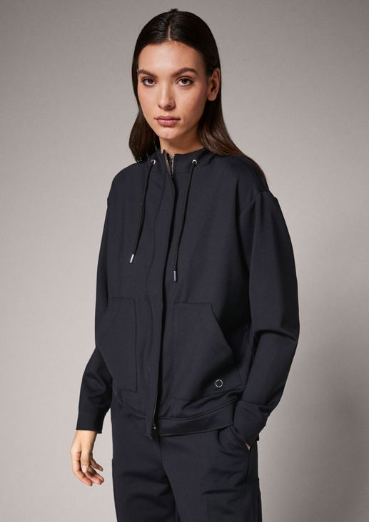 Hooded jacket made of scuba fabric from comma