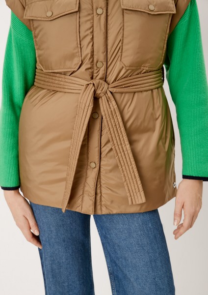 Women Jackets | Padded body warmer with a belt - CX00674