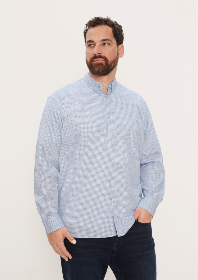 Men Big Sizes | Slim: shirt with turn-up sleeves - AW65050