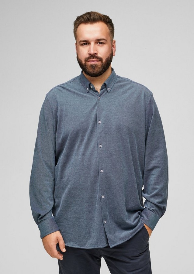 Hommes Big Sizes | Slim : chemise en maille piquée de coton - QN06468