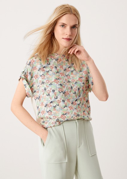 Femmes Shirts & tops | T-shirt en viscose à motifs all-over - KT01061