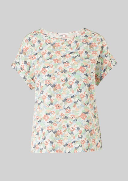 Femmes Shirts & tops | T-shirt en viscose à motifs all-over - KT01061