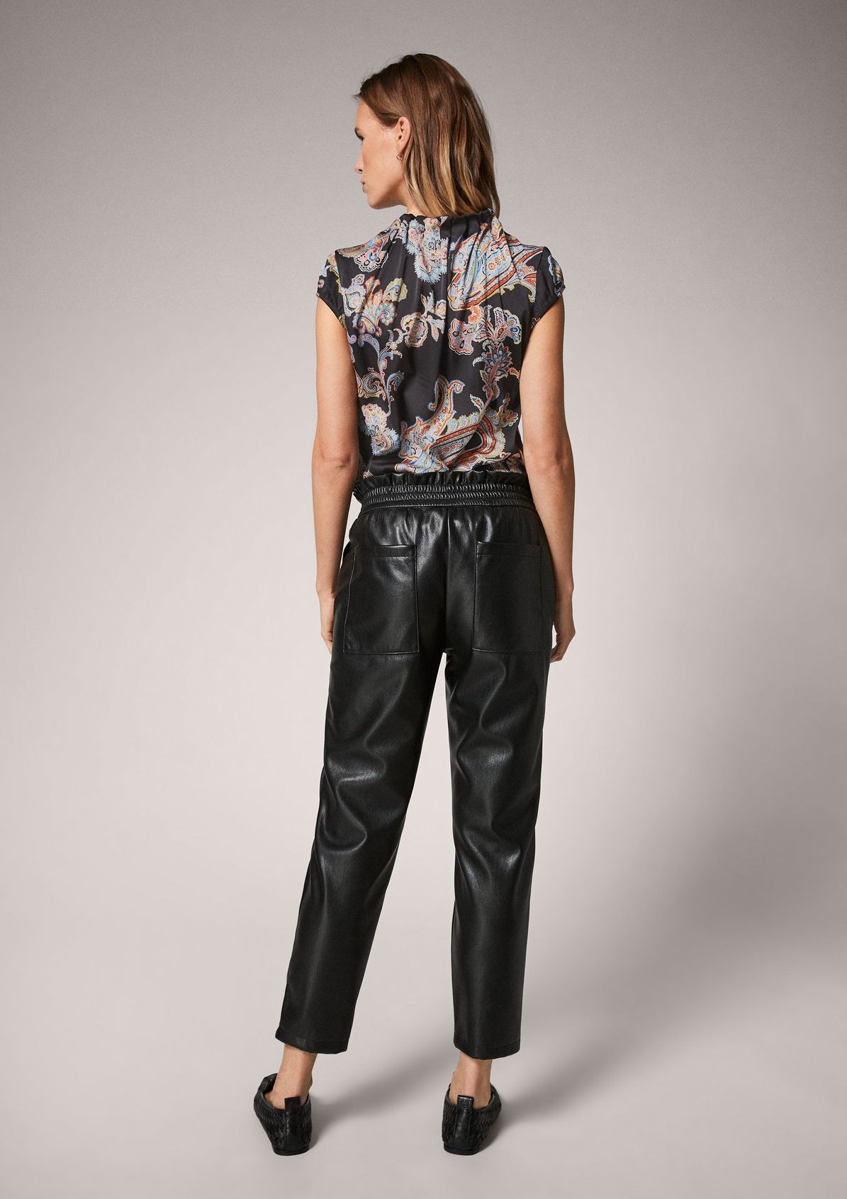 Satin blouse with a paisley pattern from comma