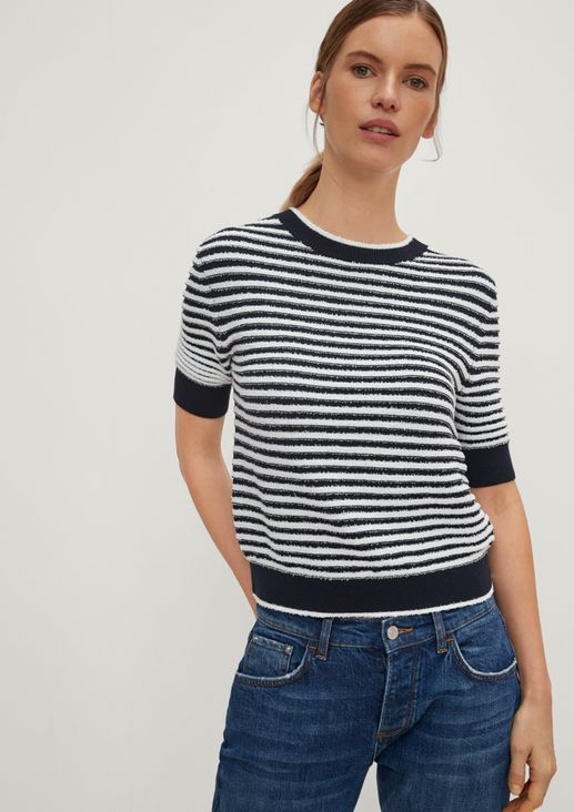 Striped jumper with effect yarn from comma
