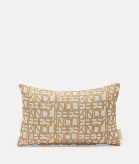 Soft cushion cover with woven logo tape from liebeskind