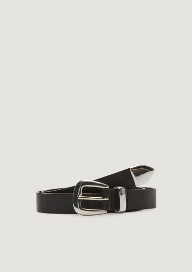Thin belt in genuine leather from comma
