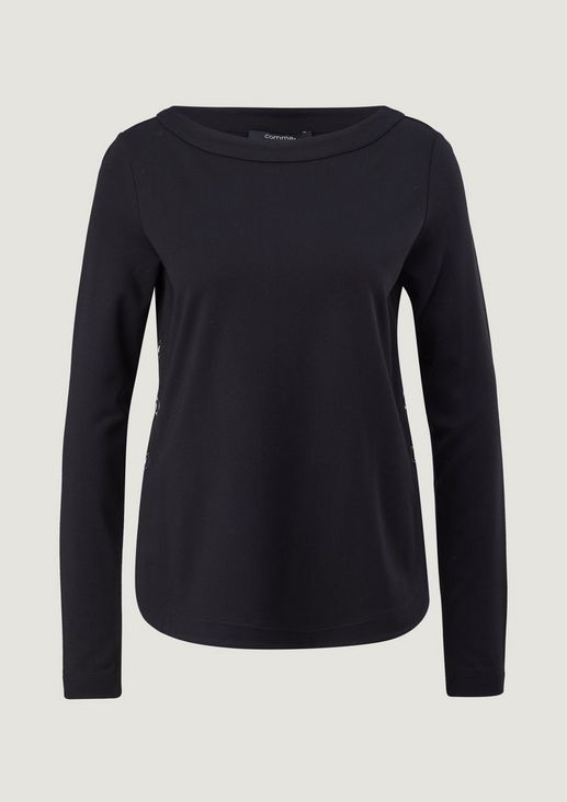 Long sleeve top with buttons from comma