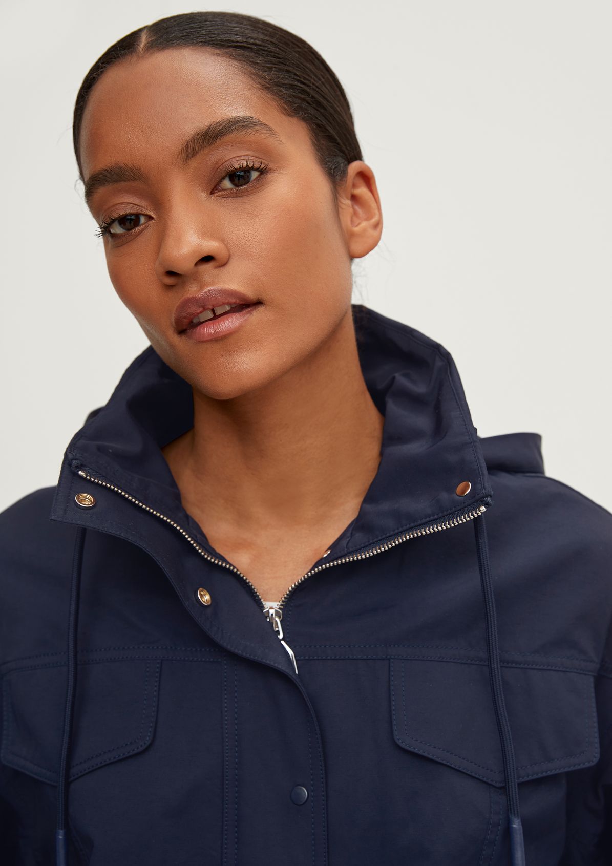 Cropped twill jacket from comma