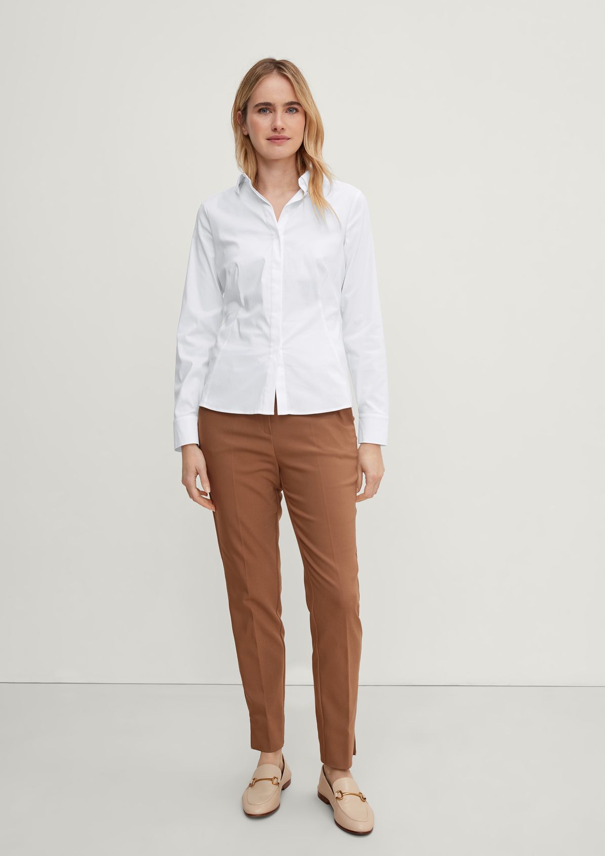 Classic cotton blend blouse from comma