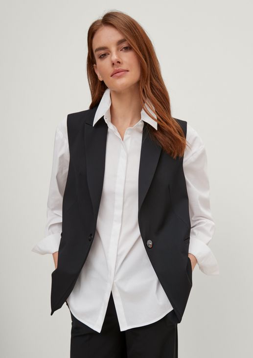 Elegant waistcoat in blended viscose from comma