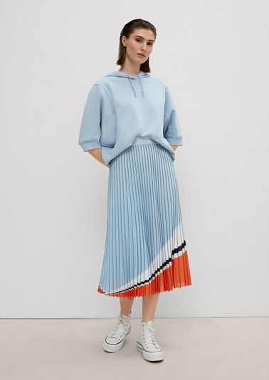 Multicoloured pleated skirt from comma