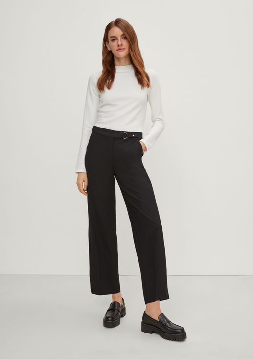 Regular: Elegant crêpe trousers from comma