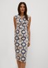 Sheath dress with all-over pattern from comma