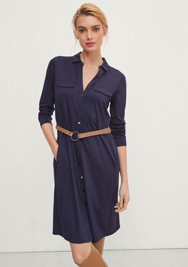 Dress made of blended viscose with a belt from comma