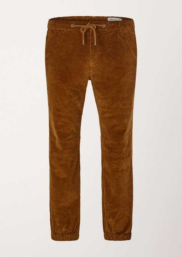Men Big Sizes | Relaxed fit: corduroy tracksuit bottoms - OB73013