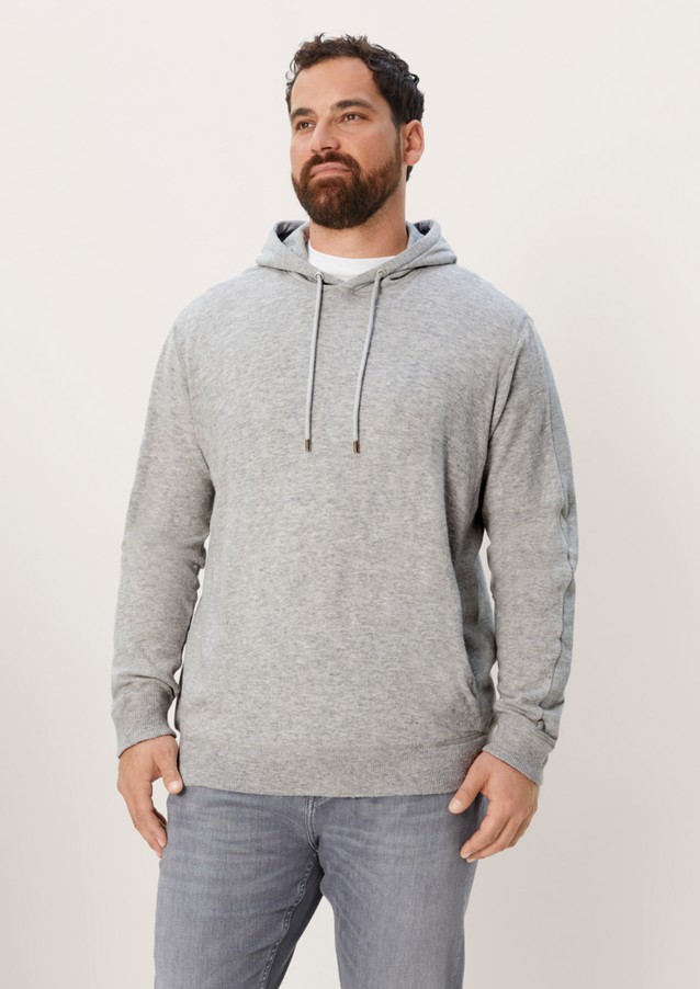 Men Big Sizes | Sweatshirt with a knit insert - BO71908