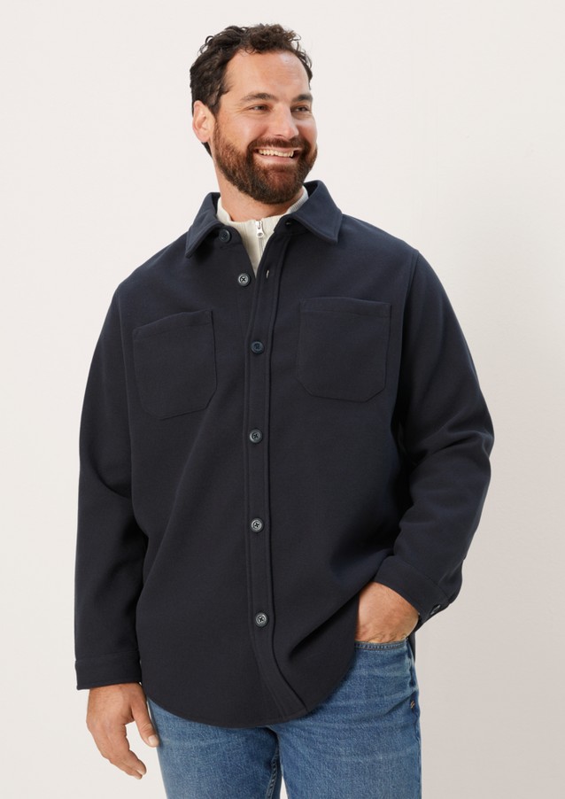 Men Big Sizes | Overshirt in a wool look - NB85693