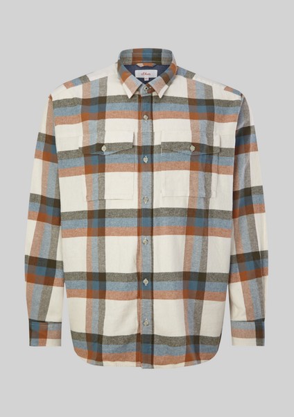 Men Big Sizes | Regular: twill shirt with a check pattern - HX37136