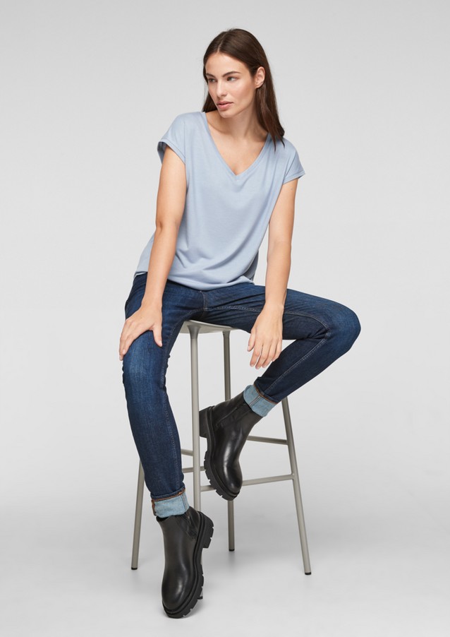 Damen Shirts & Tops | Jerseyshirt mit V-Ausschnitt - FF86070