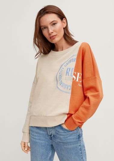 Sweatshirt with colour blocking from comma
