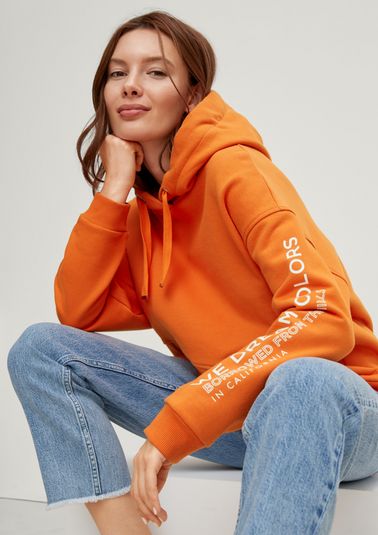 Sweatshirt with printed lettering from comma