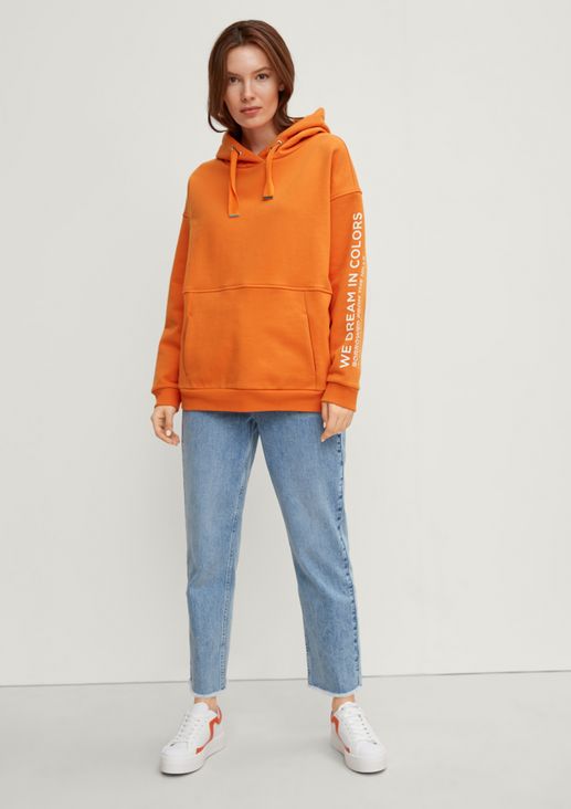 Sweatshirt with printed lettering from comma