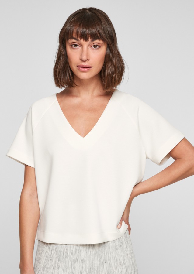Femmes Shirts & tops | T-shirt ample en tissu de style néoprène - BH56484