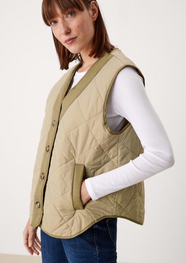 Women Jackets | V-neck quilted body warmer - JF50803