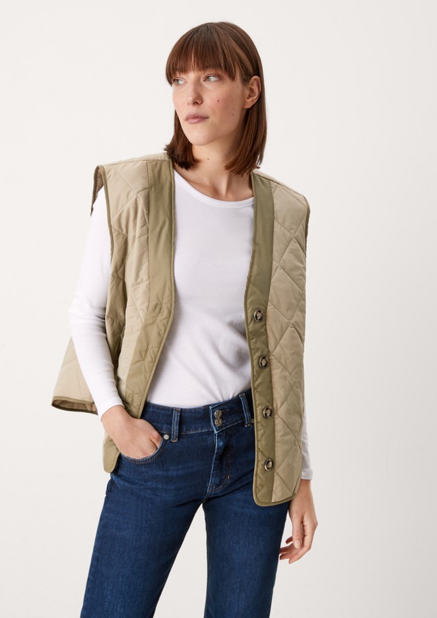 Women Jackets | V-neck quilted body warmer - JF50803